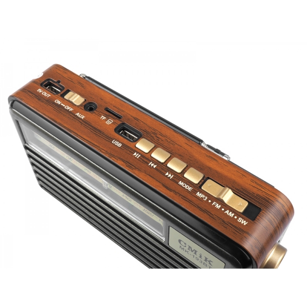 Radio przenośne RETRO z panelem solarnym MK-193BT Bluetooth,USB,TF,lampka LED USB z akumlatorem