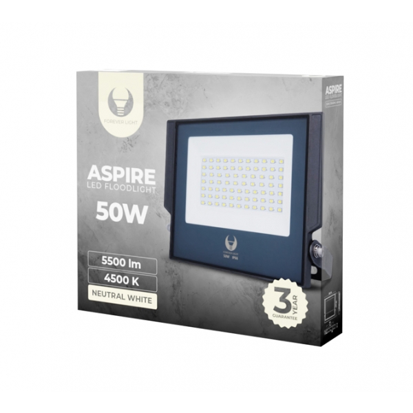 Naświetlacz LED ASPIRE 50W 45000K 5500lm 230V Forever Light