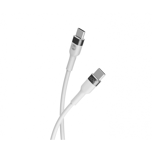 Kabel Forever FLEXIBLE USB-C-USB-C 2,0m 60W biały