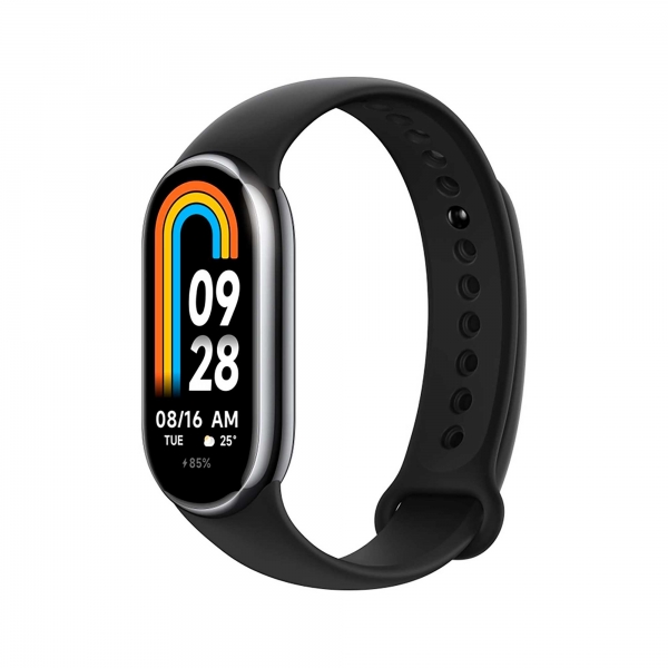 Opaska Smart Band 8 posiada nowoczesny design i możliwość personalizacji wyglądu za pomocą różnych tarcz zegarka oraz pasków.