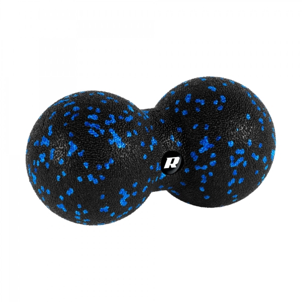 Zestaw wałek do masażu, roller, piłka, duoball , 3 elementy, kolor czarno-niebieski, materiał EPP, R