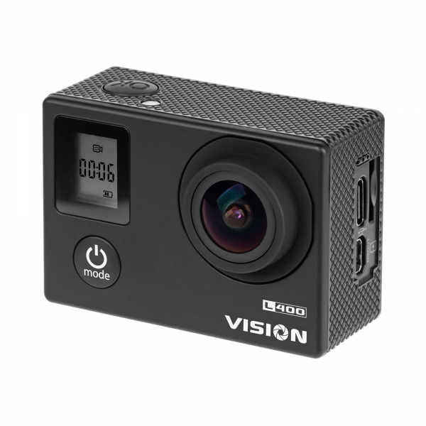 Kamera sportowa Kruger&Matz Vision L400 ma kompaktowe wymiary 60 x 41 x 32 mm.